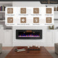 Sophia & William 50 inch Electric Fireplace,Recessed Wall Mounted Fireplace Insert,Ultra-Thin Linear Fireplace