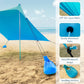 Sophia & William 7.6'x7.2' Sunshade Beach Tent UPF 50+ Sun Shelter Portable Canopy Beach Tent for 3-4 Person, Blue