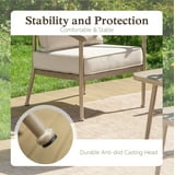 Sophia & William 5-Seat Patio Outdoor Furniture Set Windsor Wood-like Sofa & Chairs Conversation Set