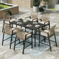 Sophia & William 7Pcs Patio Outdoor Bar Set Wicker Rattan Bar Height Stools & Table Furniture Set