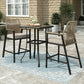 Sophia & William Patio Outdoor Bar Set Wicker Rattan Bar Height Stools & Table Furniture Bistro Set