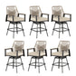 Sophia & William Outdoor Patio Swivel Bar Stools Wicker Rattan Counter Height Chairs, Set of 6