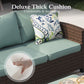 Sophia & William 9 Pieces Wicker Patio Furniture Set with 56" Fire Pit Table 12-Seat Outdoor Conversation Set , Blue