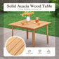 Sophia & William 5 Pieces Acacia Wood Outdoor Patio Dining Set Natural Wood Table and Rattan Chairs for Lawn, Garden, Backyard