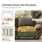 Sophia&William 157.5"L Modular Sectional Sofa Sets, Modern Chenille Cloud Couch 6-Seat Oversized Sofa with 4 Pillows & 2 Ottomans for Living Room,Ash Gray