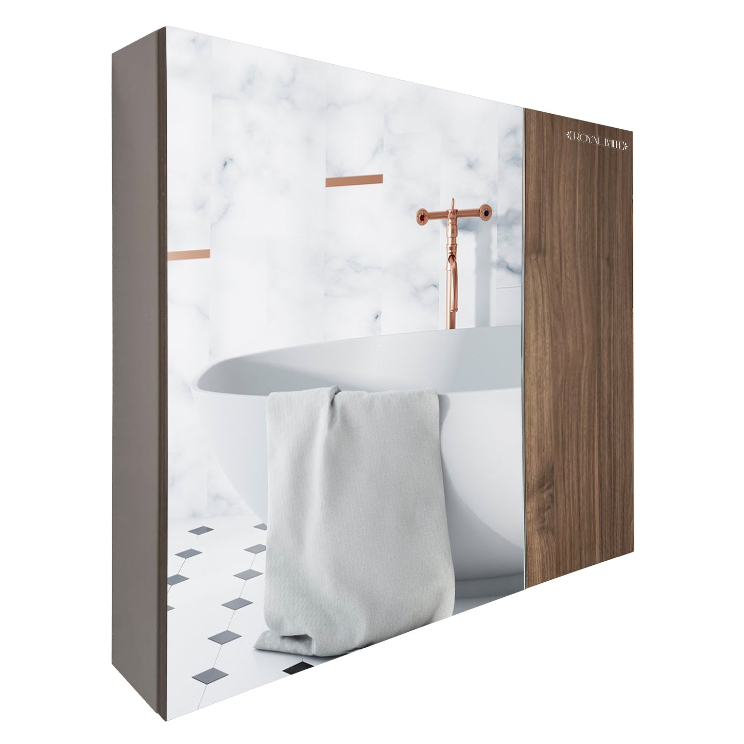 RoyalBath Bathroom Vanity with Mirror, Medicine Cabinet with Storage Function, Storage Cabinet