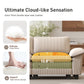 Sophia&William 157.5"L Modular Sectional Sofa Sets, Modern Chenille Couch 6-Seat Oversized Cloud Sofa with 4 Pillows & 2 Ottomans for Living Room,Beige