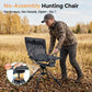 Sophia & William 360 Degree Silent Swivel Breathable Textilene Hunting Blind Foldable Camping Chair with Patented Quick Setup Frame