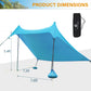 Sophia & William 7.6'x7.2' Sunshade Beach Tent UPF 50+ Sun Shelter Portable Canopy Beach Tent for 3-4 Person, Blue