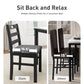 Alpha Joy Farmhouse Dining Table Set for 4, Faux Marble Rectangular Table with Solid Wood Paded Chairs