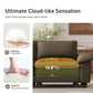 Sophia&William Convertible Sectional Sofa Couch, Modern Chenille Couch 4-Seat 24.4"W Cloud Sofa for Living Room,Brown