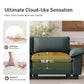 Sophia&William Convertible Sectional Sofa Couch, Modern Chenille Couch 4-Seat 24.4"W Cloud Sofa for Living Room,Green