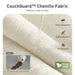 Sophia&William 3-Seat Sectional Sofa Set, Mid-Century Chenille Cloud Couch Modular Sofa with Nailhead Trim, 3 Pillows for Living Room Furniture Sets, White