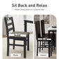 Alpha Joy Farmhouse Dining Table Set for 4, Faux Marble Rectangular Table with Solid Wood Paded Chairs