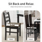 Alpha Joy Farmhouse Dining Table Set for 4, Faux Marble Rectangular Table with Solid Wood Paded Chairs