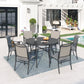 Sophia & William 7Pcs Patio Dining Set Outdoor Round Table & Textilene Chairs Furniture Set