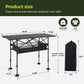 Sophia & William Camping Table Adjustable Height Aluminum Camping Table Outdoor Portable Table with Storage