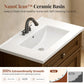 Sophia & William 30inch Bathroom Vanity with 5inch Deep Sink Freestanding Wood Bathroom Cabinet Vanity with 1 Door & 2 Drawers, Walnut