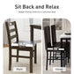 Alpha Joy Farmhouse Dining Table Set for 4 Solid Wood Kitchen Chairs and Table Set, Dark Walnut
