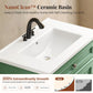 Sophia & William 30inch Bathroom Vanity with 5inch Deep Sink Freestanding Wood Bathroom Cabinet Vanity with 1 Door & 2 Drawers, Sage Green