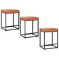 Sophia & William 24" Bar Stool Counter Height Bar Stools with Footrest, 3 Pack, Brown