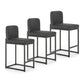 Sophia & William Counter Height Bar Stools with High Backrest Set of 4 Comfortable Modern Counter Stools for Kitchen & Home, Black