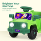 Alpha Joy Kids Remote Control Car Toys with LED Lights & Rocket Sticker, Green