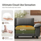 Sophia&William 3-Seat Modular Sectional Sofa Sets, Modern Corduroy Couch Cloud Sofa with Throw Pillows for Living Room,Gray