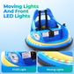 Sophia&William Bumper Car for Kids 12V Battery Powered Ride on w/Bluetooth Music, LED Lights, Remote Control, Electric Toy Car in 2 MPH with DIY Stickers, Blue