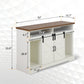 Sophia&William 52'' Sliding Barn Door Kitchen Sideboard Buffet Storage Cabinet-White