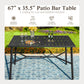 Sophia & William 7Pcs Patio Outdoor Bar Set Wicker Rattan Bar Height Stools & Table Furniture Set