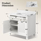 Sophia & William 36" Bathroom Vanity with 7.1" Deep Sink Freestanding Wood Bathroom Cabinet Vanity with 2 Doors, White