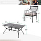 Sophia&William 7-Piece Outdoor Patio Dining Set Metal Padded Chairs and Table Set Outside Furniture Set with Beige Cushions