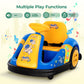 Alpha Joy Kids 12V Bumper Car with Steering Wheel & Remote Control, 3-Color LED Lights, 3 Speeds, Electric Ride-on Car for 3-6 Years, Blue
