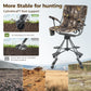 Sophia & William 360°Silent Swivel Hunting Chair Stability & Comfort Blind Chair with Pedals & Armrest, Camouflage