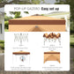 Alpha Joy 10'x 10' Instant Canopy Outdoor Ez Up Outdoor Canopy Shelter Tent with 4 Side Walls, Beige