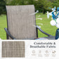 Sophia & William 7 Pieces Outdoor Patio Dining Set with Swivel Textilene Chairs & Rectangle Metal Table for 6-person