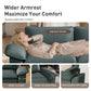 Sophia&William Convertible Sectional Sofa Couch, Modern Chenille Couch 4-Seat 24.4"W Cloud Sofa for Living Room,Green