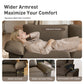 Sophia&William Convertible Sectional Sofa Couch, Modern Chenille Couch 4-Seat 24.4"W Cloud Sofa for Living Room,Brown
