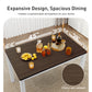 Alpha Joy Farmhouse Dining Table Set for 4 Solid Wood Kitchen Chairs and Table Set