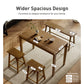 Alpha Joy 4 Pieces Dining Table Set for 4 Space-Saving Wood Kitchen Counter Height Bar Table, 2 Stools and Bench- Rustic Caramel