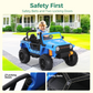 Alpha Joy 2-Seater Kids Ride on Truck 24V Electric Jeep Car with Remote Control Battery Powered Toy Car w/2 Speeds, LED Lights, Detachable Spotlights, Bluetooth Music, Blue