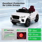 Alpha Joy 12V Kids Ride On Car Licensed Bentley Electric Vehicle with Remote Control, Soft Start, 3 Speed, LED Lights, Built-in Storage & Music, Gift for Boys Girls Ages 3-8, White