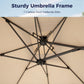 Alpha Joy 10x10ft Outdoor Patio Large Square Cantilever Double Umbrella with 360¡ãRotation, Beige