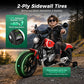 Alpha Joy BMW Licensed Electric Motorcycle 24V Battery Powered Electric Vehicle Car for Kids 200W 13 MPH Ride on Car with All-Terrain Tires, Removable Training Wheels for Boys Girls Age 8-12, Red