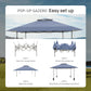 Alpha Joy 13x13ft Outdoor Gazebo Instant Pop Up Canopy Double Roof Folding Canopy with 3 Adjustable Height