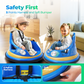 Sophia&William Bumper Car for Kids 12V Battery Powered Ride on w/Bluetooth Music, LED Lights, Remote Control, Electric Toy Car in 2 MPH with DIY Stickers, Blue