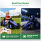 Alpha Joy Kids Drift Go-kart 12V 550W Power Ride on Crazy Cart w/Remote Control, LED Lights, Bluetooth Music, 3 Speeds, Electric Car for Kids Aged 3-8, Blue