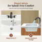 Sophia & William 36inch Bathroom Vanity with 5inch Deep Sink Freestanding Wood Bathroom Cabinet Vanity with 2 Doors with Shelf & 2 Drawers, Teak