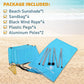 Sophia & William 7.6'x7.2' Sunshade Beach Tent UPF 50+ Sun Shelter Portable Canopy Beach Tent for 3-4 Person, Blue